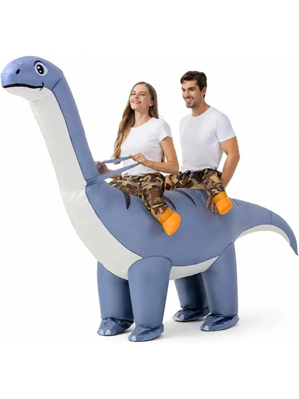 Funny Inflatable Dinosaur Costume for 2 Adults - Conjoined Diplodocus for